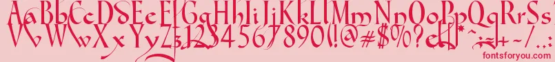 GondolaSdSwash Font – Red Fonts on Pink Background