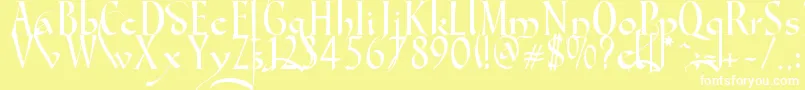 GondolaSdSwash Font – White Fonts on Yellow Background