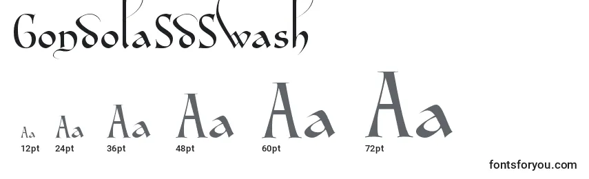 GondolaSdSwash Font Sizes