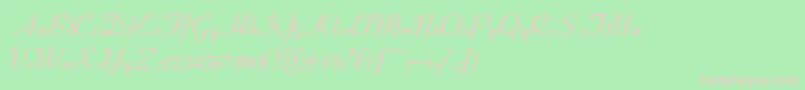 CleaverRegular Font – Pink Fonts on Green Background