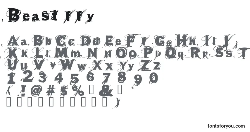 Schriftart Beast ffy – Alphabet, Zahlen, spezielle Symbole