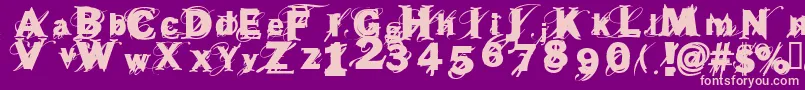 Beast ffy Font – Pink Fonts on Purple Background