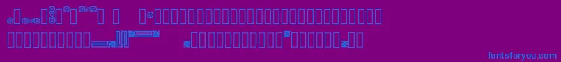 Castlepressno2Border Font – Blue Fonts on Purple Background