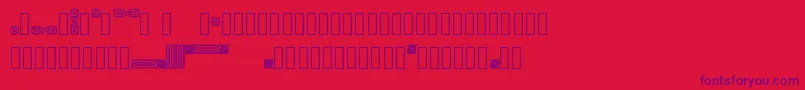 Castlepressno2Border Font – Purple Fonts on Red Background