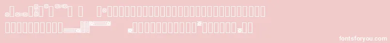 Castlepressno2Border-Schriftart – Weiße Schriften auf rosa Hintergrund