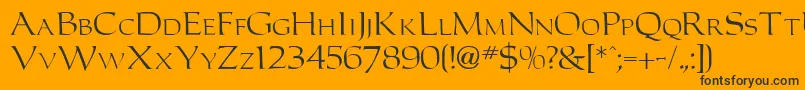 Шрифт CarlosdbNormal – чёрные шрифты на оранжевом фоне