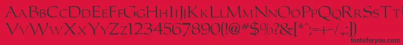 CarlosdbNormal Font – Black Fonts on Red Background