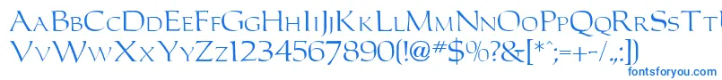 CarlosdbNormal Font – Blue Fonts on White Background