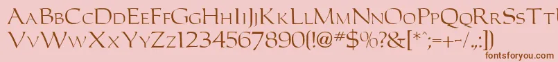 Police CarlosdbNormal – polices brunes sur fond rose
