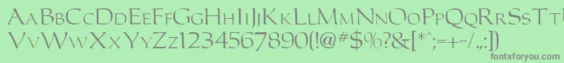 CarlosdbNormal Font – Gray Fonts on Green Background