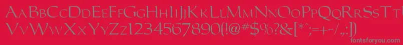 CarlosdbNormal Font – Gray Fonts on Red Background