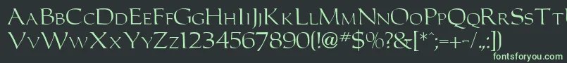 CarlosdbNormal Font – Green Fonts on Black Background