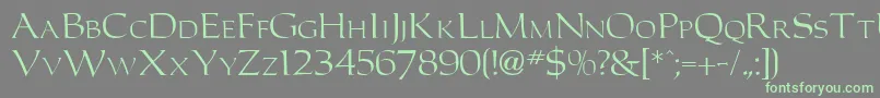 CarlosdbNormal Font – Green Fonts on Gray Background