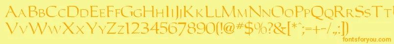 CarlosdbNormal Font – Orange Fonts on Yellow Background