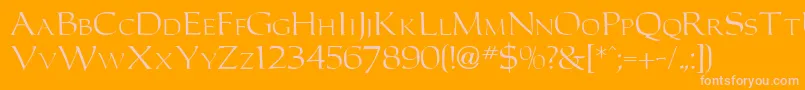 CarlosdbNormal Font – Pink Fonts on Orange Background