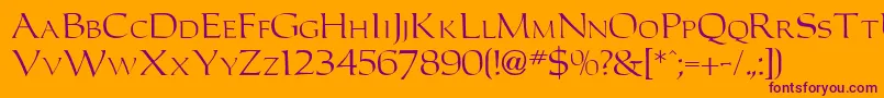 CarlosdbNormal Font – Purple Fonts on Orange Background