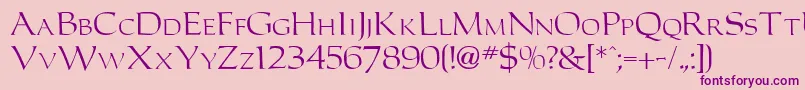 CarlosdbNormal Font – Purple Fonts on Pink Background
