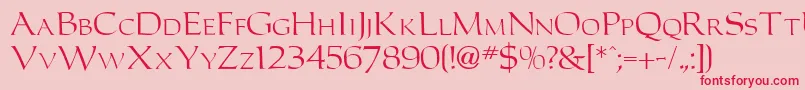 CarlosdbNormal Font – Red Fonts on Pink Background