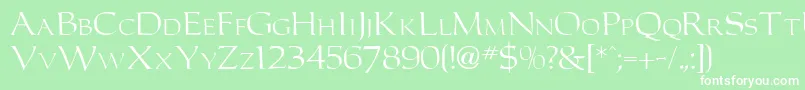 CarlosdbNormal Font – White Fonts on Green Background