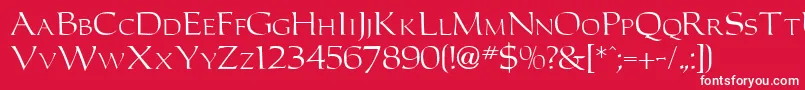 CarlosdbNormal Font – White Fonts on Red Background