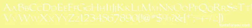 CarlosdbNormal Font – White Fonts on Yellow Background