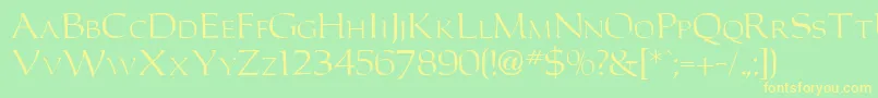 CarlosdbNormal Font – Yellow Fonts on Green Background