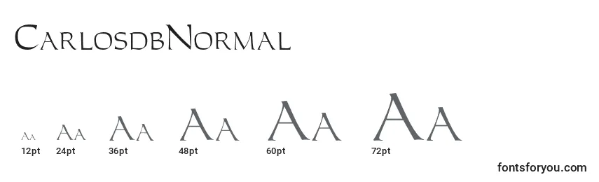 CarlosdbNormal Font Sizes