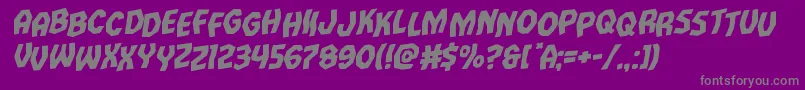 Vampirebridestagrotal-Schriftart – Graue Schriften auf violettem Hintergrund