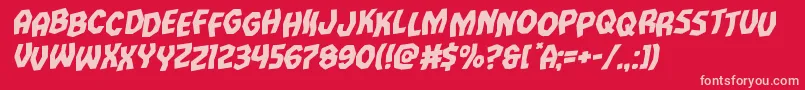 Vampirebridestagrotal Font – Pink Fonts on Red Background
