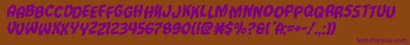 Vampirebridestagrotal Font – Purple Fonts on Brown Background
