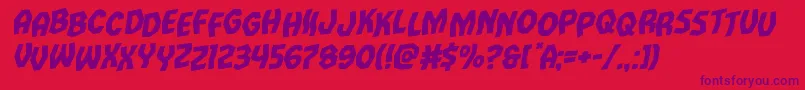 Vampirebridestagrotal Font – Purple Fonts on Red Background