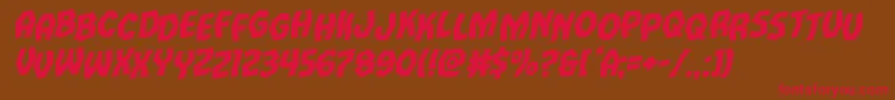 Vampirebridestagrotal Font – Red Fonts on Brown Background