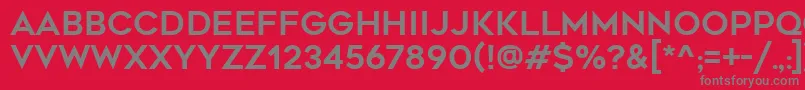 Czcionka Geometos – szare czcionki na czerwonym tle