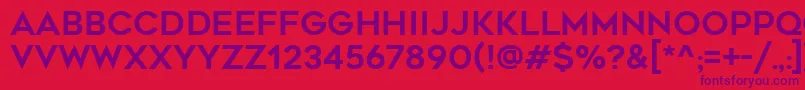 Geometos Font – Purple Fonts on Red Background