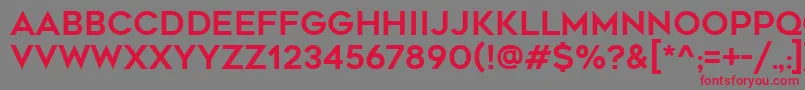 Geometos Font – Red Fonts on Gray Background