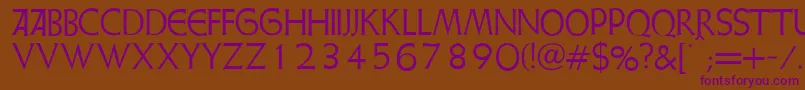 Weissinitialen ffy Font – Purple Fonts on Brown Background