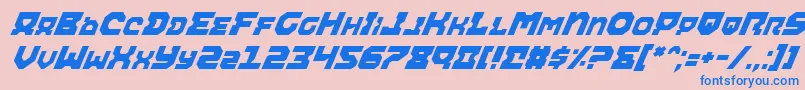 AiracobraItalic Font – Blue Fonts on Pink Background