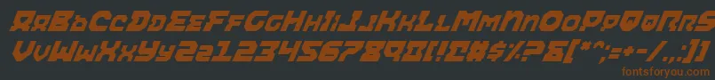 Шрифт AiracobraItalic – коричневые шрифты на чёрном фоне