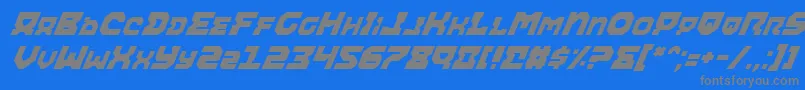 AiracobraItalic Font – Gray Fonts on Blue Background