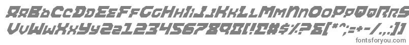 フォントAiracobraItalic – 白い背景に灰色の文字