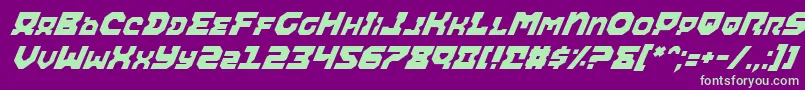 AiracobraItalic Font – Green Fonts on Purple Background