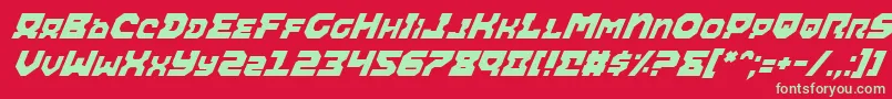 Шрифт AiracobraItalic – зелёные шрифты на красном фоне