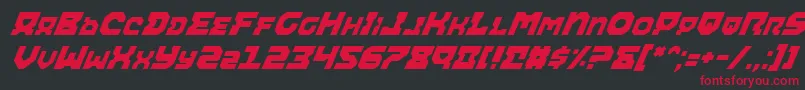 AiracobraItalic Font – Red Fonts on Black Background