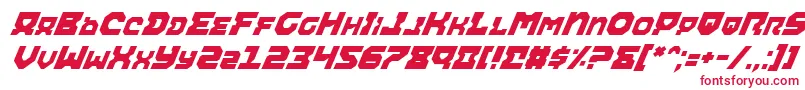 フォントAiracobraItalic – 白い背景に赤い文字