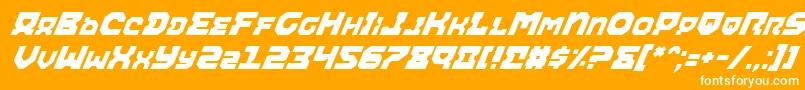 AiracobraItalic Font – White Fonts on Orange Background