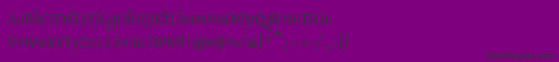 Шрифт Marigold – чёрные шрифты на фиолетовом фоне