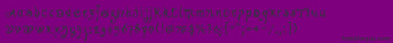 Czcionka Kracklite – czarne czcionki na fioletowym tle