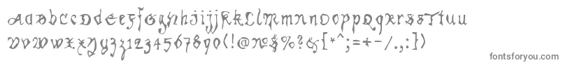 Czcionka Kracklite – szare czcionki na białym tle