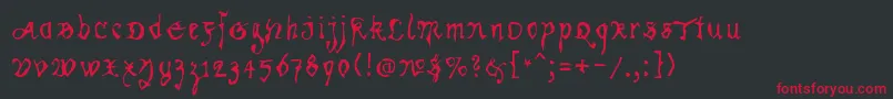Kracklite Font – Red Fonts on Black Background
