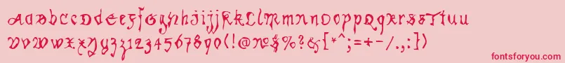 Kracklite Font – Red Fonts on Pink Background